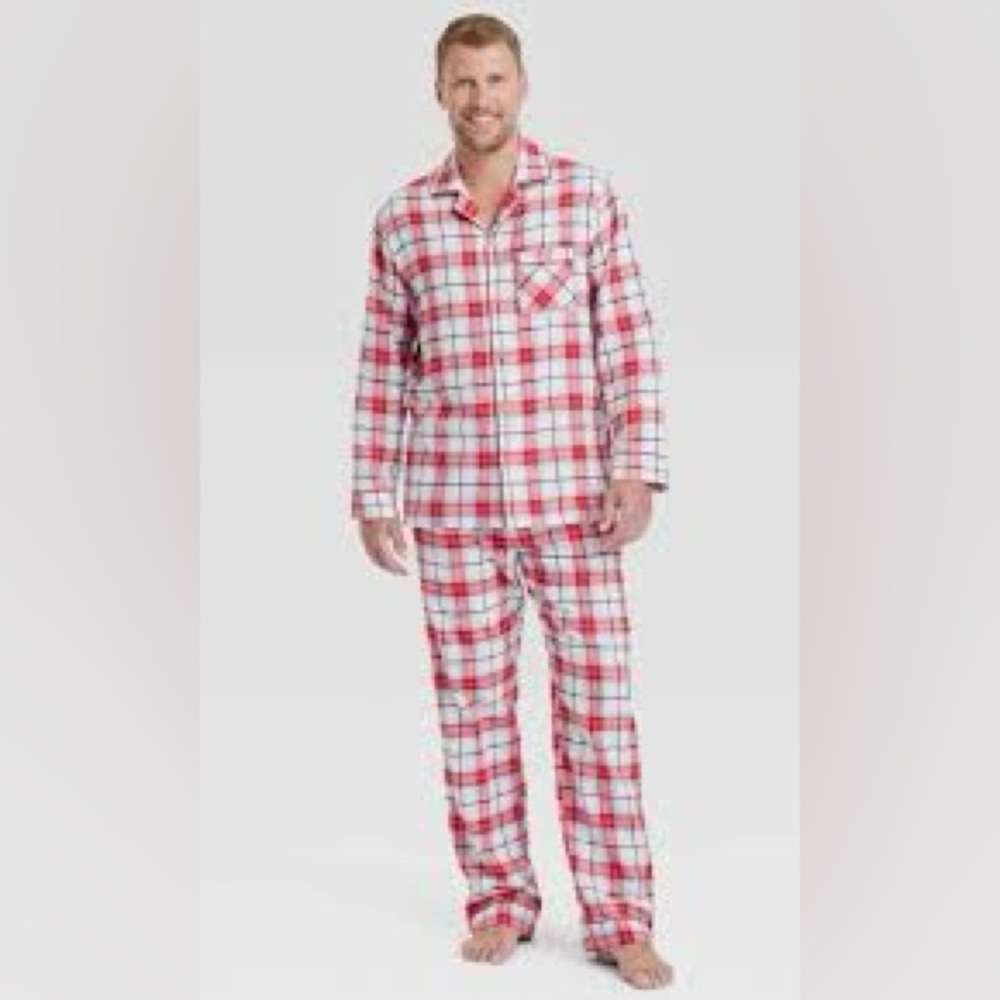 Wondershop Plaid 2pc Big & Tall Cotton Pajama Set. Dad Grandpa Lounge Holiday